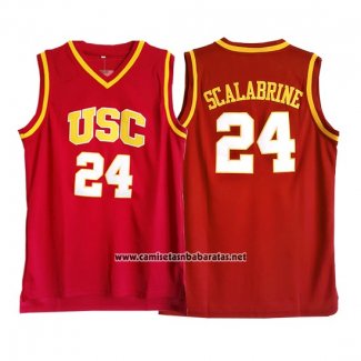 Camiseta NCAA USC Brian Scalabrine #24 Rojo