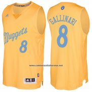 Camiseta Navidad 2016 Denver Nuggets Danilo Gallinari #8 Oro