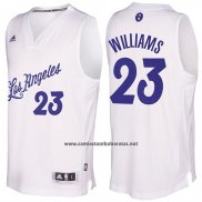 Camiseta Navidad 2016 Los Angeles Lakers Louis Williams #23 Blanco