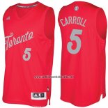 Camiseta Navidad 2016 Toronto Raptors Demarre Carroll #5 Rojo