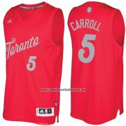 Camiseta Navidad 2016 Toronto Raptors Demarre Carroll #5 Rojo