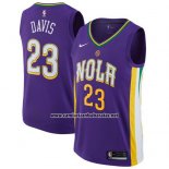 Camiseta New Orleans Pelicans Davis #23 Ciudad 2017-18 Violeta