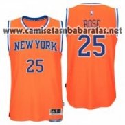 Camiseta New York Knicks Derrick Rose #25 Naranja