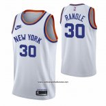Camiseta New York Knicks Julius Randle #30 75th Anniversary Blanco