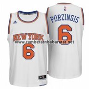Camiseta New York Knicks Kristaps Porzingis #6 Blanco