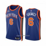 Camiseta New York Knicks Quentin Grimes #6 Ciudad 2023-24 Azul