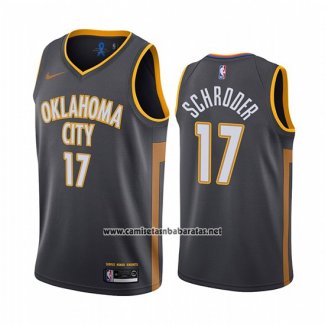 Camiseta Oklahoma City Thunder Dennis Schroder #17 Ciudad Negro