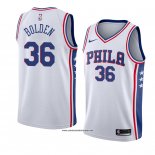 Camiseta Philadelphia 76ers Jonah Bolden #36 Association 2018 Blanco