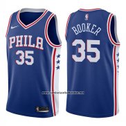 Camiseta Philadelphia 76ers Trevor Booker #35 Icon 2017-18 Azul