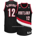 Camiseta Portland Trail Blazers LaMarcus Aldridge #12 Negro