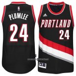 Camiseta Portland Trail Blazers Mason Plumlee #24 Negro