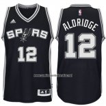 Camiseta San Antonio Spurs LaMarcus Aldridge #12 Negro