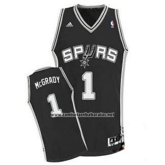 Camiseta San Antonio Spurs Tracy Mcgrady #1 Negro