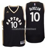 Camiseta Toronto Raptors DeMar DeRozan #10 Negro Oro