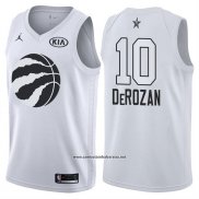 Camiseta All Star 2018 Toronto Raptors DeMar DeRozan #10 Blanco
