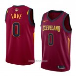 Camiseta Cleveland Cavaliers Kevin Love #0 Icon 2017-18 Finals Bound Rojo