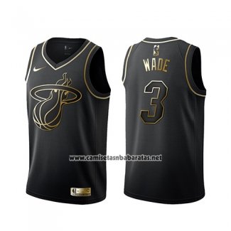 Camiseta Golden Edition Miami Heat Dwyane Wade Negro