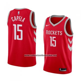 Camiseta Houston Rockets Clint Capela #15 Icon 2018 Rojo