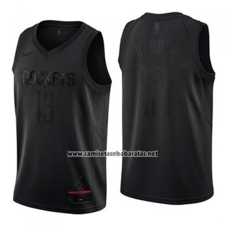 Camiseta Houston Rockets James Harden #13 MVP Negro