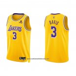 Camiseta Los Angeles Lakers Anthony Davis #3 75th Anniversary 2021-22 Amarillo