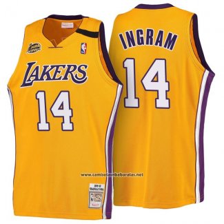 Camiseta Los Angeles Lakers Brandon Ingram #14 Retro 1999-00 Amarillo