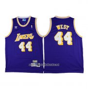 Camiseta Los Angeles Lakers Jerry West #44 Retro Violeta