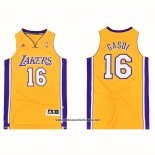 Camiseta Los Angeles Lakers Pau Gasol #16 Icon Amarillo