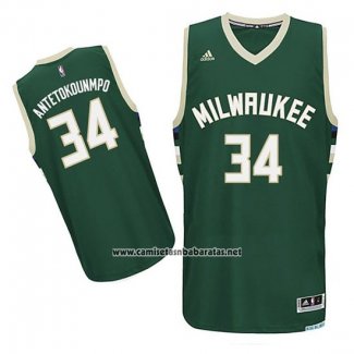 Camiseta Milwaukee Bucks Giannis Antetokounmpo #34 Verde