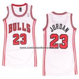 Camiseta Mujer Chicago Bulls Michael Jordan #23 Blanco