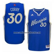 Camiseta Navidad 2015 Golden State Warriors Stephen Curry #30 Azul