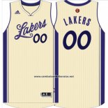 Camiseta Navidad 2015 Los Angeles Lakers Adidas Personalizada Blanco