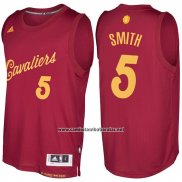 Camiseta Navidad 2016 Cleveland Cavaliers J.R. Smith #5 Rojo