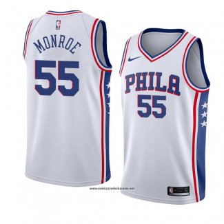 Camiseta Philadelphia 76ers Greg Monroe #55 Association 2018 Blanco