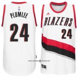 Camiseta Portland Trail Blazers Mason Plumlee #24 Blanco