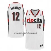 Camiseta Portland Trail Blazers Rip City LaMarcus Aldridge #12 Blanco
