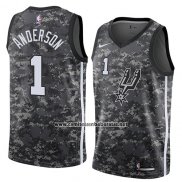 Camiseta San Antonio Spurs Kyle Anderson #1 Ciudad 2018 Gris