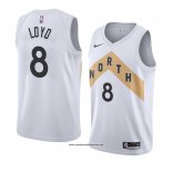 Camiseta Toronto Raptors Jordan Loyd #8 Ciudad 2018 Blanco