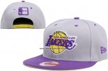 Gorra Los Angeles Lakers Snapbacks Gris Violeta