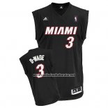 Camiseta Apodo Miami Heat D-Wade #3 Negro
