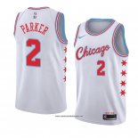 Camiseta Chicago Bulls Jabari Parker #2 Ciudad 2018 Blanco