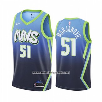 Camiseta Dallas Mavericks Boban Marjanovic #51 Ciudad Edition Azul