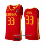 Camiseta Espana Javier Beiran #33 2019 FIBA Baketball World Cup Rojo