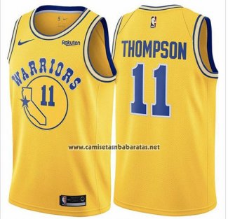 Camiseta Golden State Warriors Klay Thompson #11 Hardwood Classic 2018 Amarillo