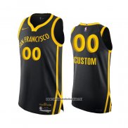 Camiseta Golden State Warriors Personalizada Ciudad Autentico 2023-24 Negro