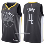 Camiseta Golden State Warriors Quinn Cook #4 The Town Statement 2017-18 Negro