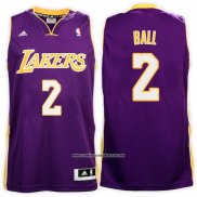 Camiseta Los Angeles Lakers Lonzo Ball #2 Violeta