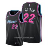 Camiseta Miami Heat Jimmy Butler #22 Ciudad 2019 Negro