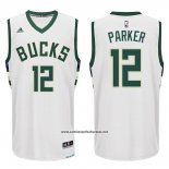 Camiseta Milwaukee Bucks Jabari Parker #12 Blanco