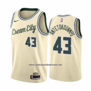 Camiseta Milwaukee Bucks Thanasis Antetokounmpo #43 Ciudad Crema
