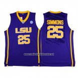 Camiseta NCAA LSU Tigers Ben Simmons #25 Violeta